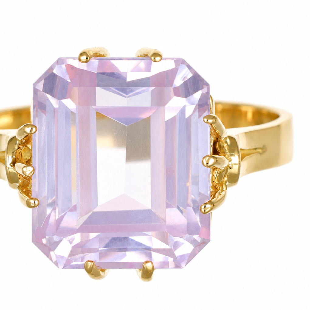 Anello - 18 carati Oro giallo - 5.00ct. tw. Quarzo - Made in Italy - Handmade