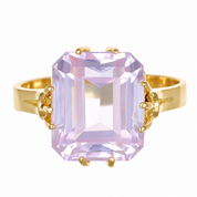Anello - 18 carati Oro giallo - 5.00ct. tw. Quarzo - Made in Italy - Handmade