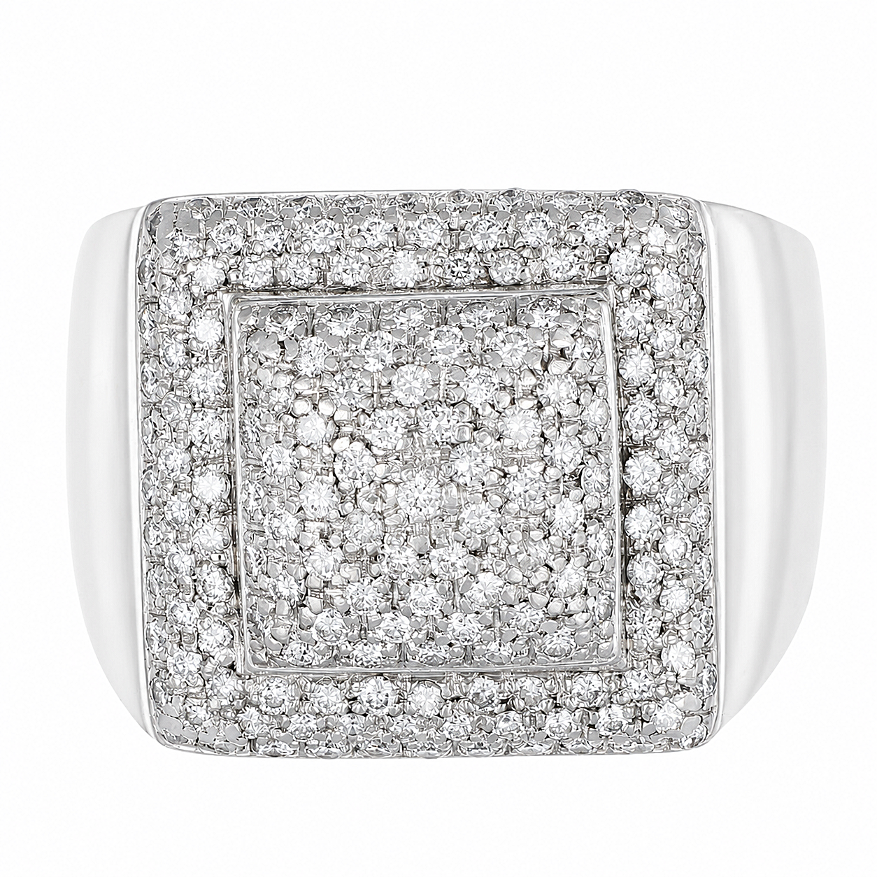 Anello - 18 carati Oro bianco - 1.08ct. tw. Diamante (Naturale) - Made in Italy - Handmade