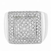 Anello - 18 carati Oro bianco - 1.08ct. tw. Diamante (Naturale) - Made in Italy - Handmade