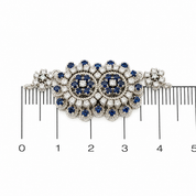Chiusura per collana - 18 carati Oro bianco - 2.10ct. tw. Zaffiro - Diamante - Made in Italy - Handmade