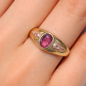 Anello - 18 carati Oro giallo, Oro rosa - 1.00ct. tw. Rubino