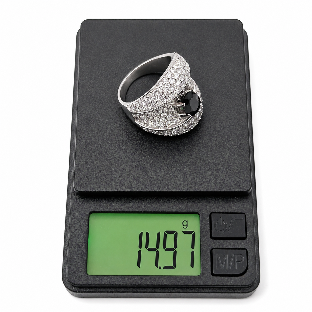 Anello - 18 carati Oro bianco - 4.30ct. tw. Zaffiro - Diamante - Made in Italy - Handmade