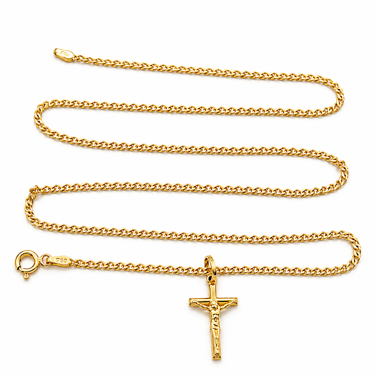 Collana con ciondolo - 18 carati Oro giallo - Made in Italy - Handmade