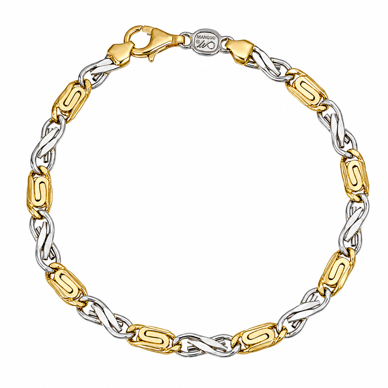 Bracciale - 18 carati Oro giallo, Oro bianco - Made in Italy - Handmade