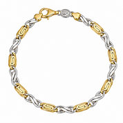 Bracciale - 18 carati Oro giallo, Oro bianco - Made in Italy - Handmade