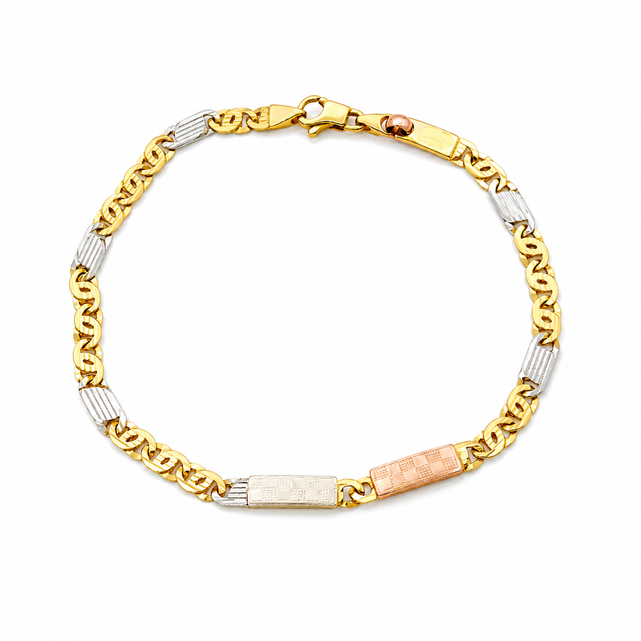 Bracciale - 18 carati Oro giallo, Oro rosa, Oro bianco - Handmade - Made in Italy