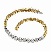 Bracciale - 18 carati Oro bianco, Oro giallo - 0.70ct. tw. Diamante (Naturale) - Made in Italy - Handmade