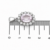 Ciondolo - 18 carati Oro bianco- 8.30ct. tw. Quarzo - Diamante - Made in Italy - Handmade