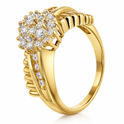 Anello - 14 carati Oro bianco, Oro giallo - 0.41ct. tw. Diamante (Naturale)