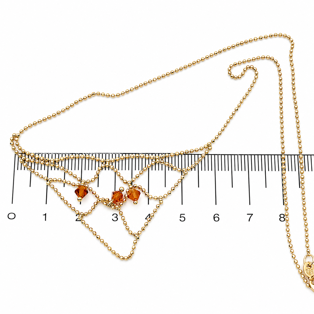Collana - 18 carati Oro giallo - 0.60ct. tw. Quarzo - Made in Italy - Handmade