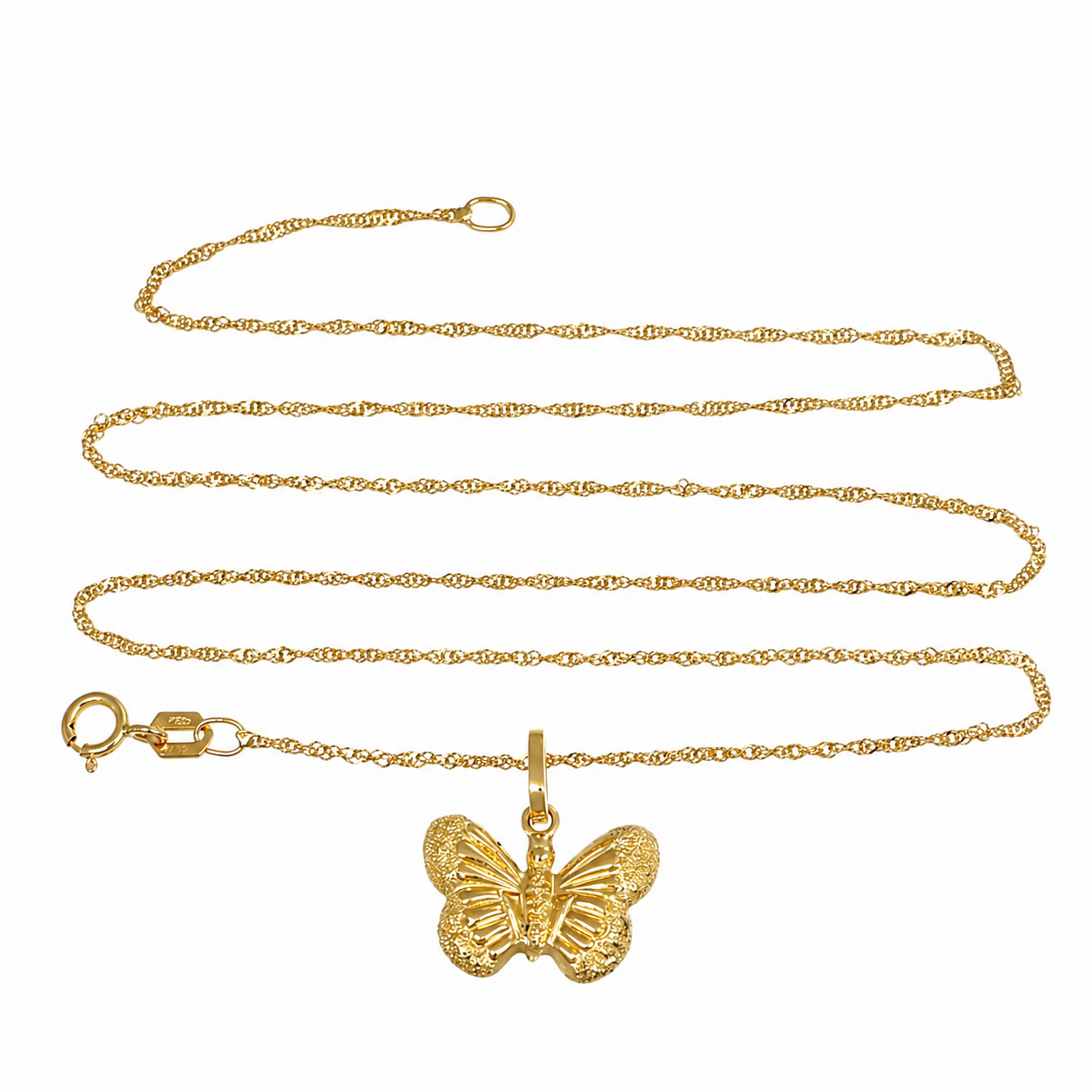 Collana con ciondolo - 18 carati Oro giallo - Made in Italy - Handmade