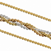 Collana - 18 carati Oro giallo, Oro bianco - Made in Italy - Handmade