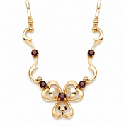 Collana - 18 carati Oro giallo - 1.65ct. tw. Granato - Made in Italy - Handmade