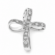 Ciondolo - 18 carati Oro bianco - 0.13ct. tw. Diamante (Naturale) - Made in Italy - Handmade