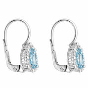 Orecchini - 18 carati Oro bianco - 1.60ct. tw. Acquamarina - Diamante