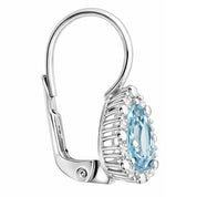 Orecchini - 18 carati Oro bianco - 1.60ct. tw. Acquamarina - Diamante