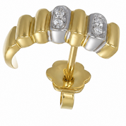 Orecchini - 18 carati Oro bianco, Oro giallo - 0.12ct. tw. Diamante (Naturale) - Made in Italy - Handmade