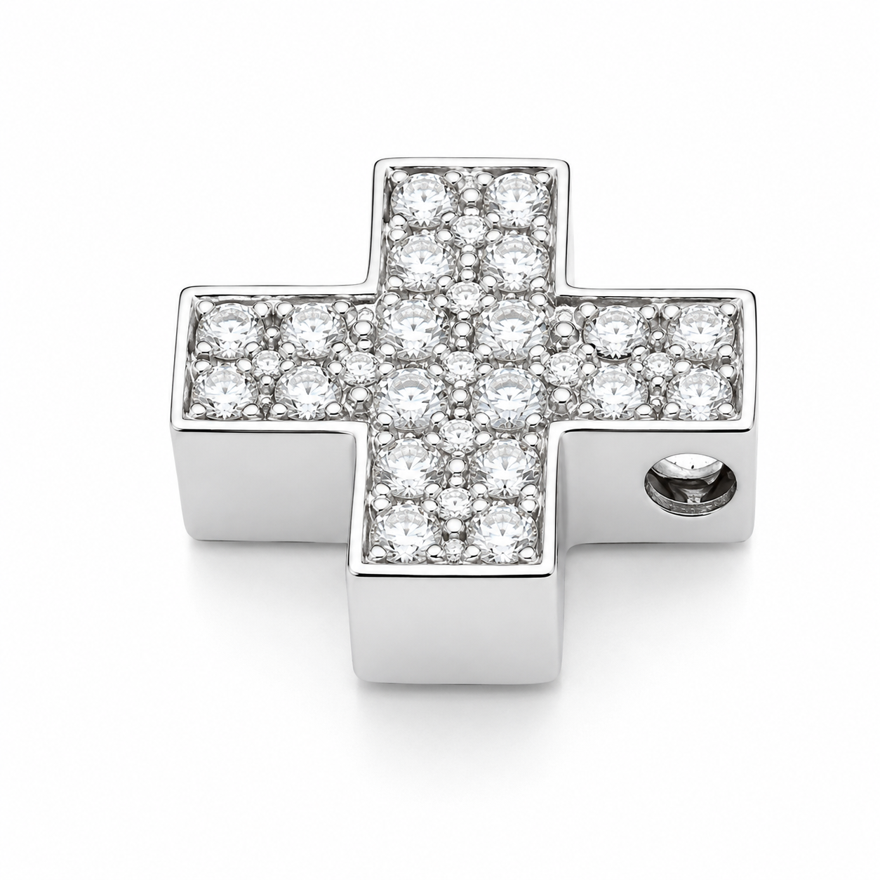 Ciondolo - 18 carati Oro bianco - 0.90ct. tw. Diamante (Naturale) - Made in Italy - Handmade