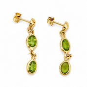 Orecchini - 18 carati Oro giallo - 3.00ct. tw. Tormalina - Made in Italy - Handmade