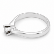 Anello - 18 carati Oro bianco - 0.18ct. tw. Diamante (Naturale) - Made in Italy - Handmade