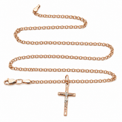 Collana con ciondolo - 14 carati Oro rosa, Oro bianco - Made in Italy - Handmade