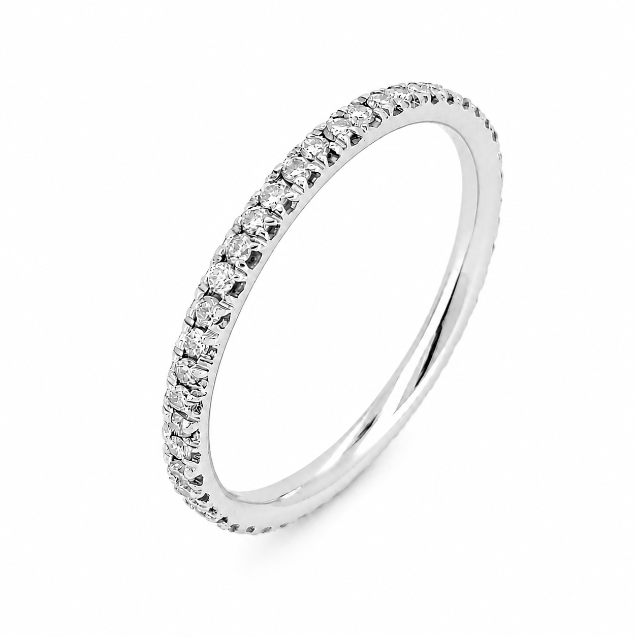 Anello - 18 carati Oro bianco - 0.48ct. tw. Diamante (Naturale) - Made in Italy - Handmade
