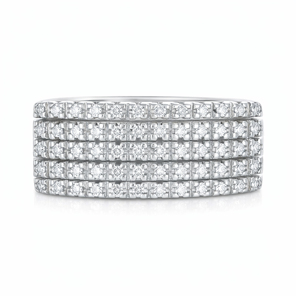 Anello - 18 carati Oro bianco - 0.52ct. tw. Diamante (Naturale)