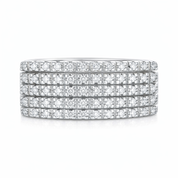 Anello - 18 carati Oro bianco - 0.52ct. tw. Diamante (Naturale)