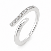 Anello - 18 carati Oro bianco - 0.135ct. tw. Diamante (Naturale) - Made in Italy - HandMade