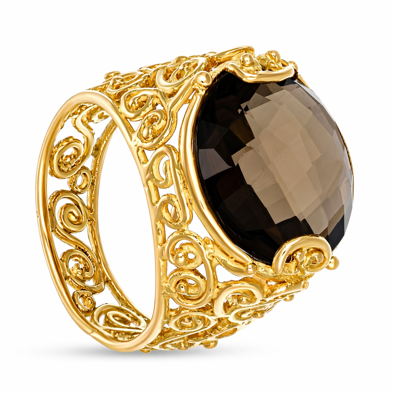 Anello - 18 carati Oro giallo - 15.00ct. tw. Topazio