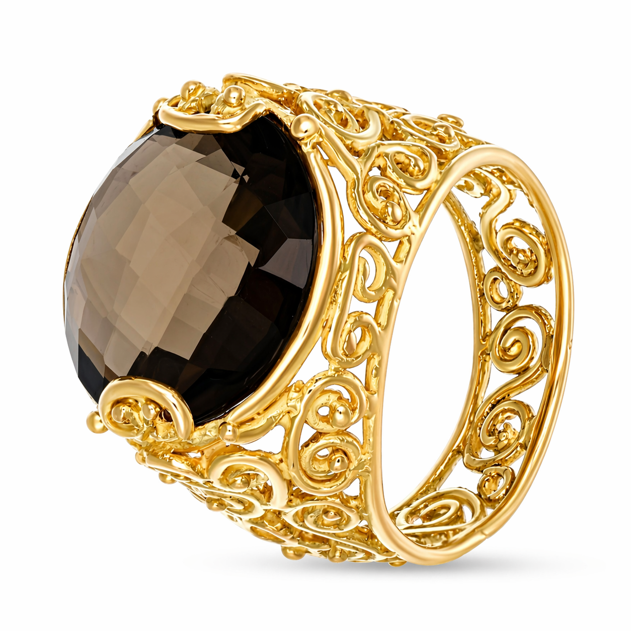 Anello - 18 carati Oro giallo - 15.00ct. tw. Topazio