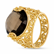 Anello - 18 carati Oro giallo - 15.00ct. tw. Topazio