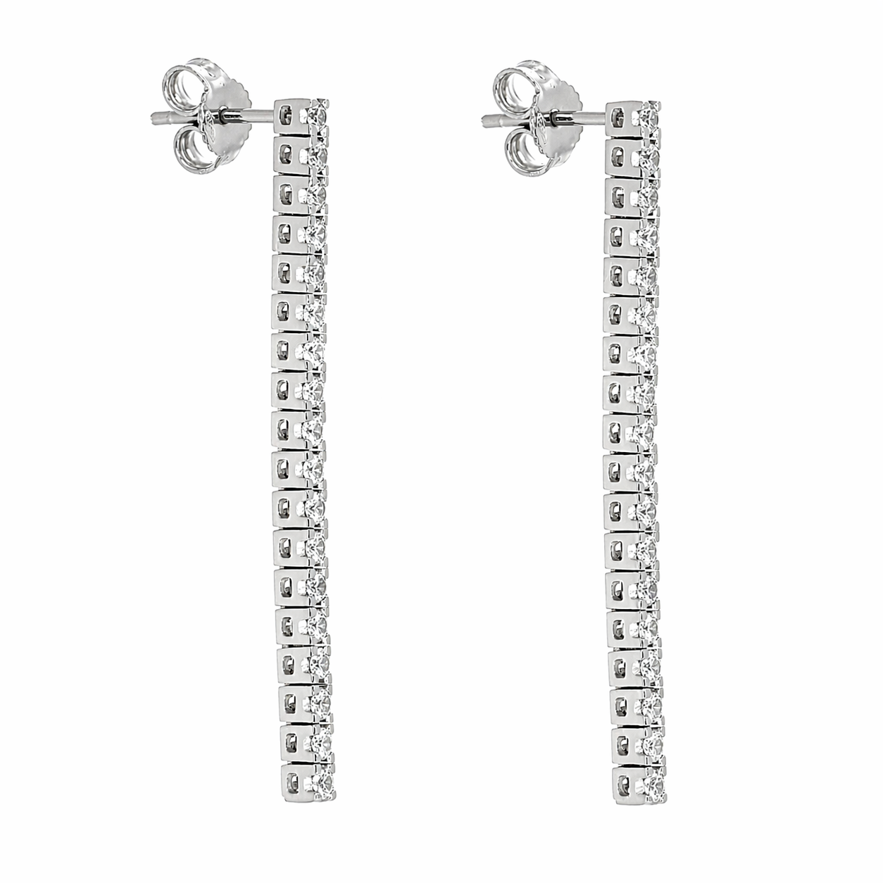Orecchini - 18 carati Oro bianco - 0.95ct. tw. Diamante (Naturale)