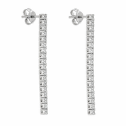 Orecchini - 18 carati Oro bianco - 0.95ct. tw. Diamante (Naturale)