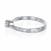 Anello - 18 carati Oro bianco - 0.08ct. tw. Diamante (Naturale)