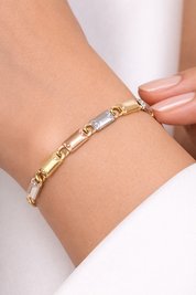 Bracciale Oro Giallo Oro Bianco Oro Rosa 18 carati