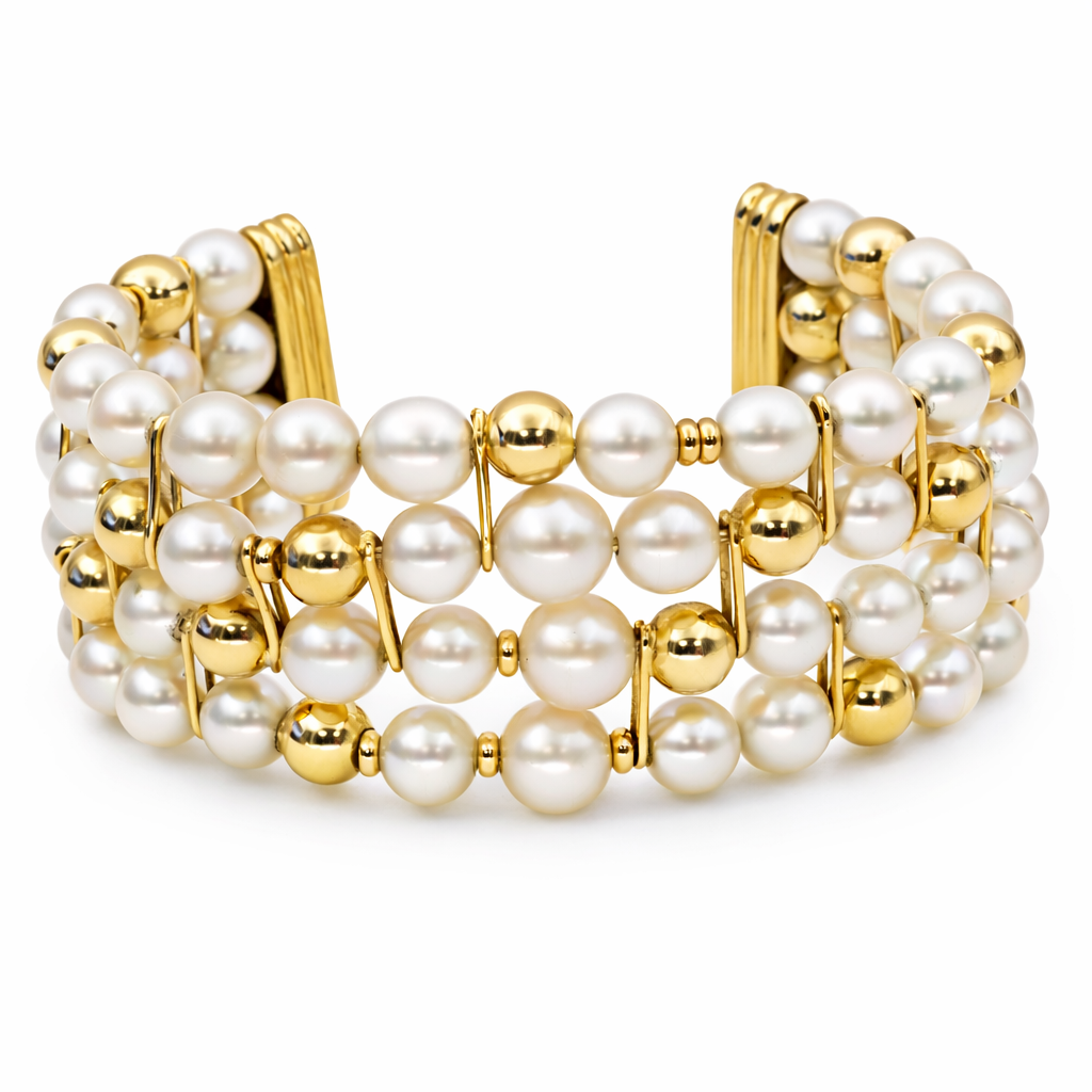 Bracciale - 18 carati Oro giallo - Perla