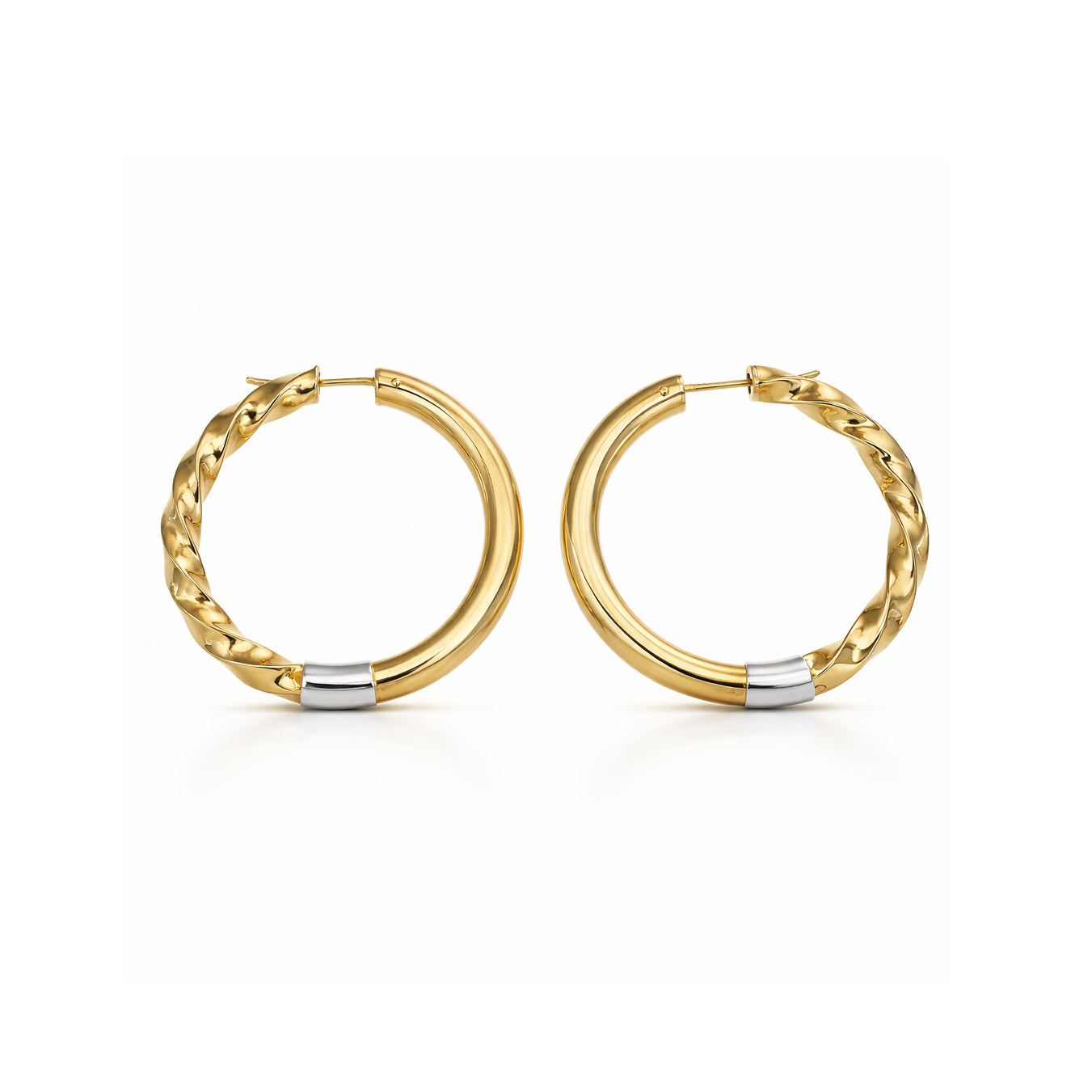 Orecchini - 18 carati Oro giallo, Oro bianco