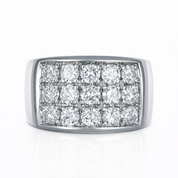 Anello - 18 carati Oro bianco - 1.60ct. tw. Diamante (Naturale)