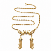 Collana con ciondolo - 18 carati Oro giallo - Made in Italy - Handmade