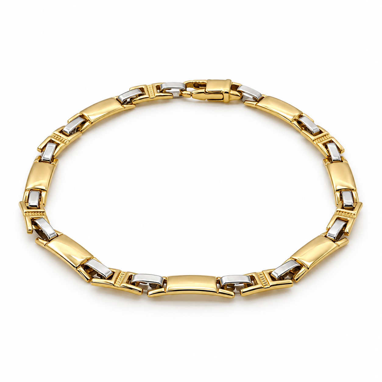 Bracelet - 18k Yellow gold, White gold - Handmade