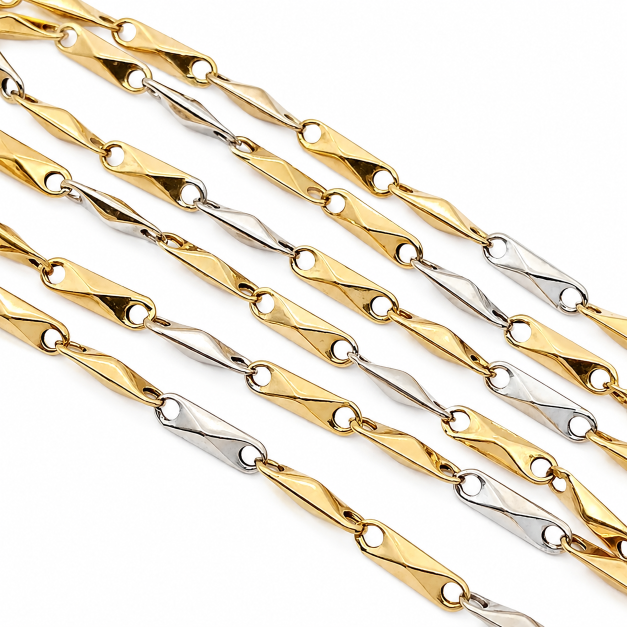 Collana - 18 carati Oro giallo, Oro bianco - Made in Italy - Handmade