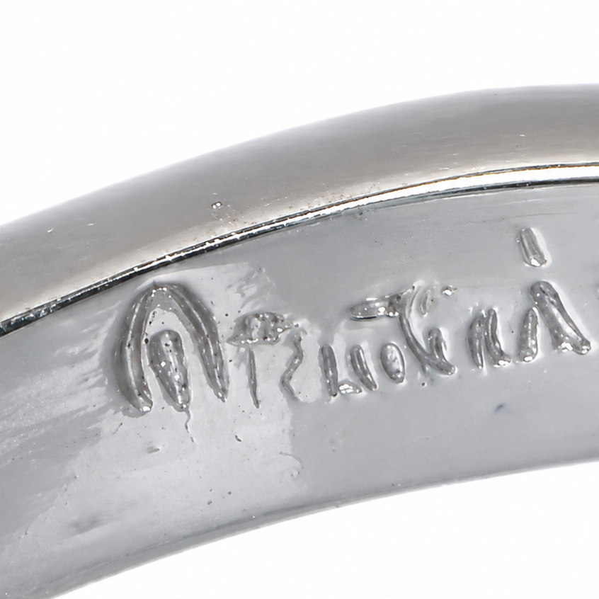 Anello - 18 carati Oro bianco, Oro giallo - 0.04ct. tw. Diamante (Naturale) - Made in Italy - Handmade