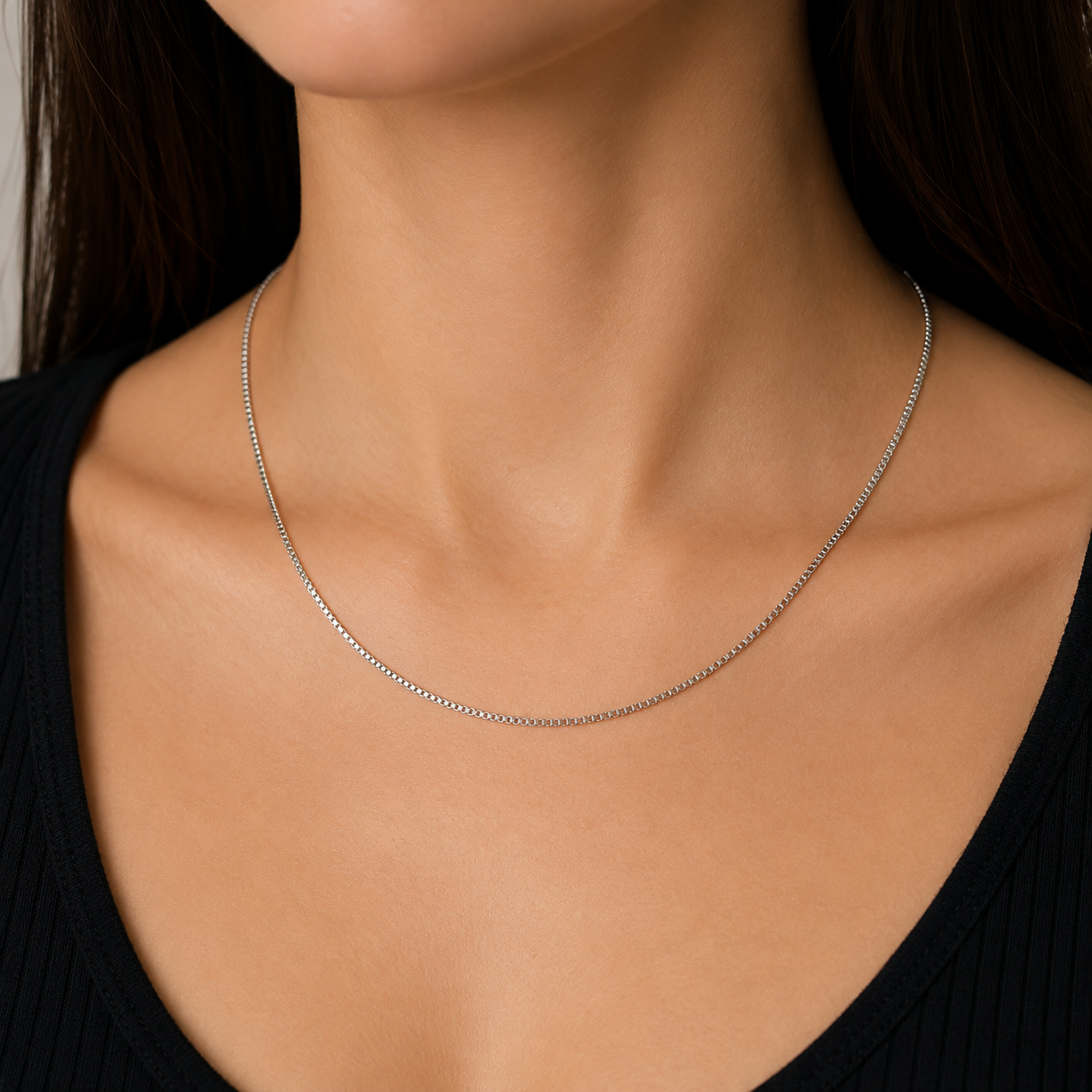 Collana - 18 carati Oro bianco - Made In Italy - Hand Made