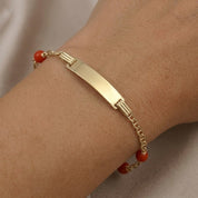 Bracciale - 18 carati Oro giallo Corallo