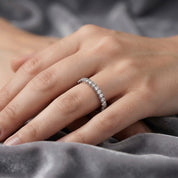Anello - 18 carati Oro bianco - 0.90ct. tw. Diamante (Naturale) - Made in Italy