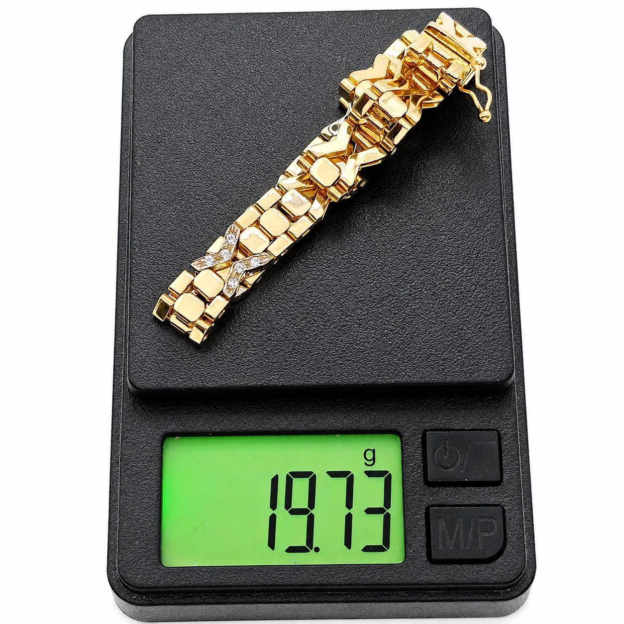 Bracciale - 18 carati Oro bianco, Oro giallo - 0.24ct. tw. Diamante (Naturale) - Made in Italy - Handmade