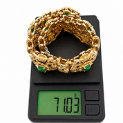 Bracciale - 18 carati Oro giallo - 7.50ct. tw. Giada - Diamante