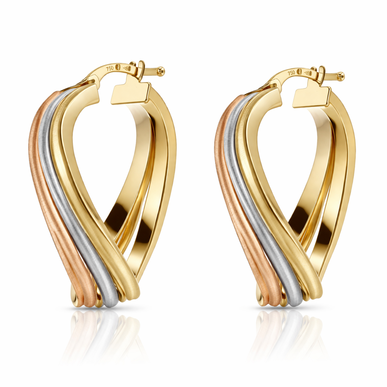 Orecchini - 18 carati Oro giallo, Oro rosa, Oro bianco